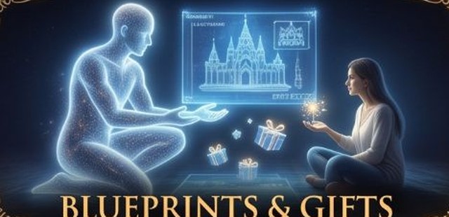 Blueprints and Gifts power art